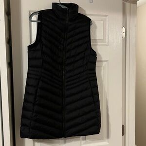 Lands' End Black Quilted Vest